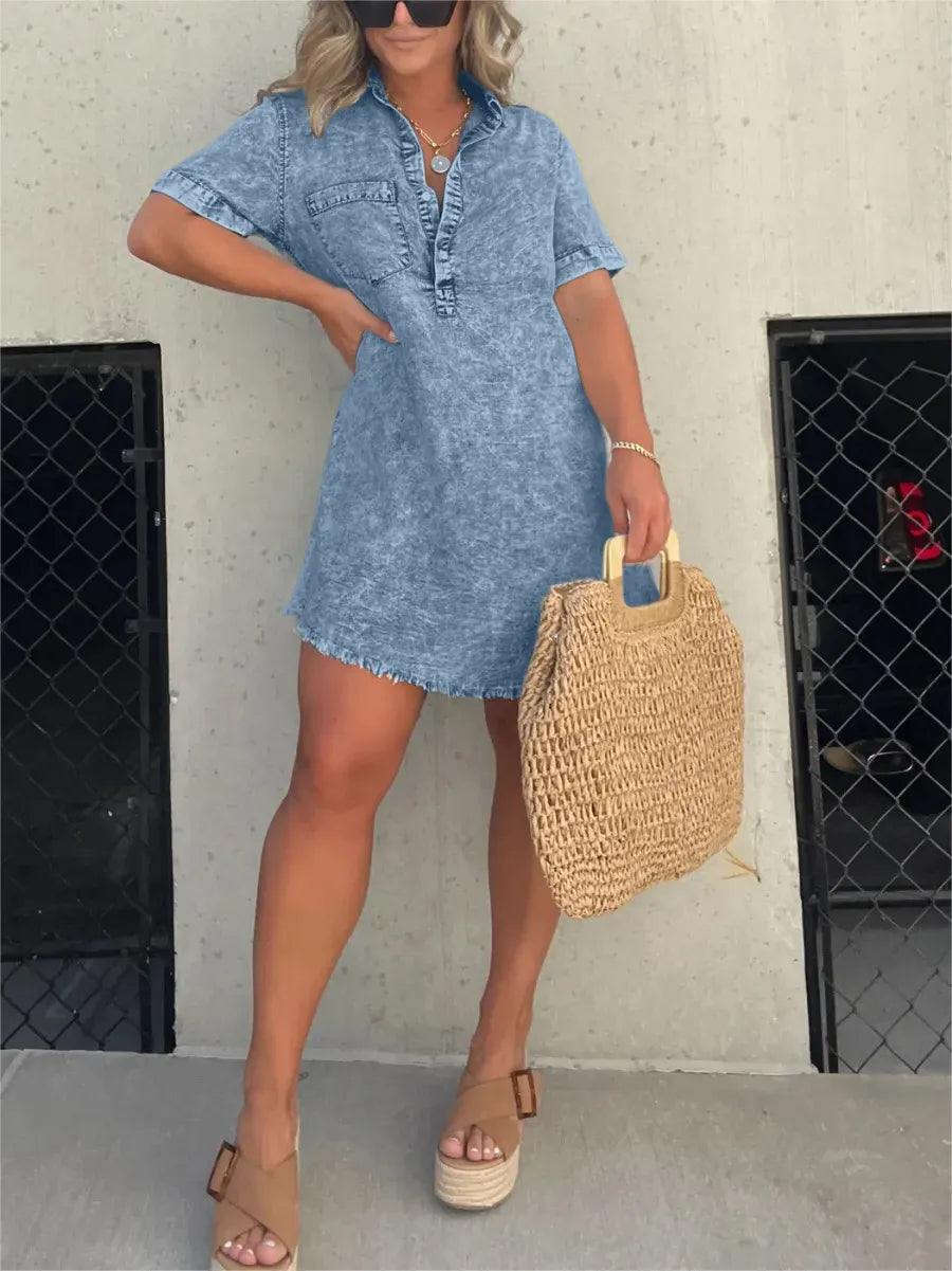 Maria | Denim T-shirt Jurk