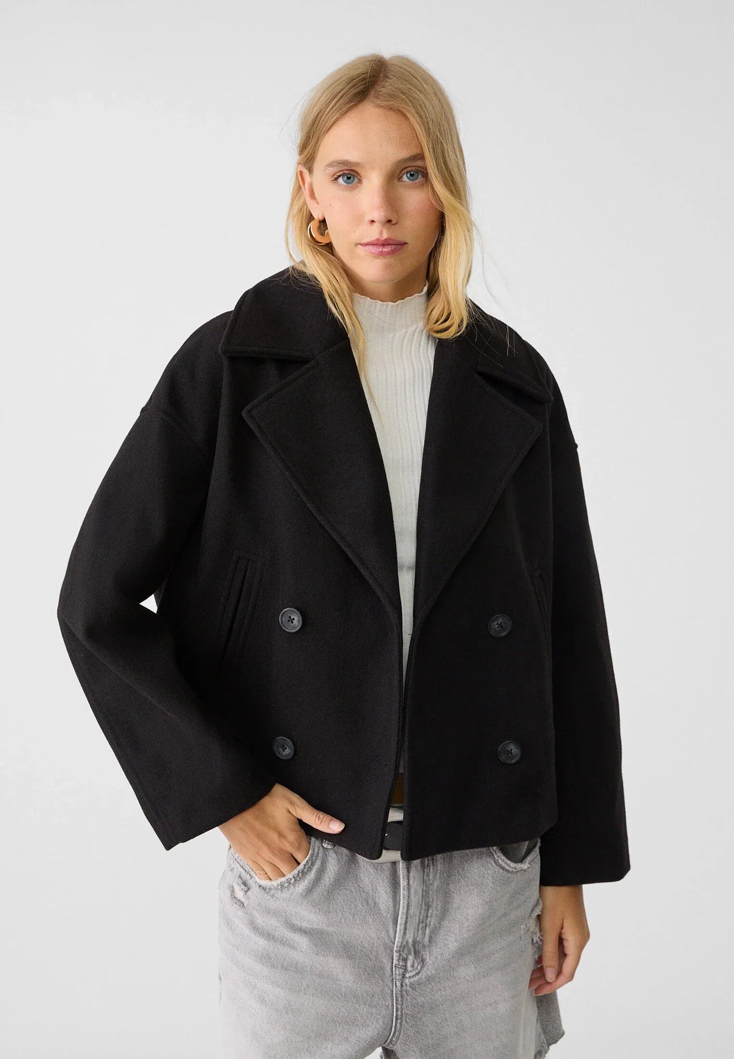 Lotte - Elegante Double-Breasted Jas Voor Herfstwandelingen