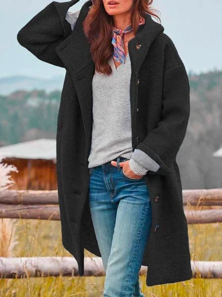Riley - Herfst Winter Warme Windbreaker Effen Met Zakken Stijlvolle Jas