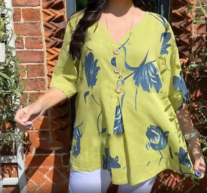 Kiki - Bedrukte Tuniek Met V-Hals
