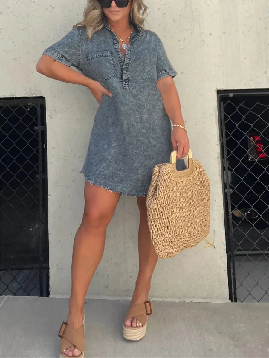 Maria | Denim T-shirt Jurk