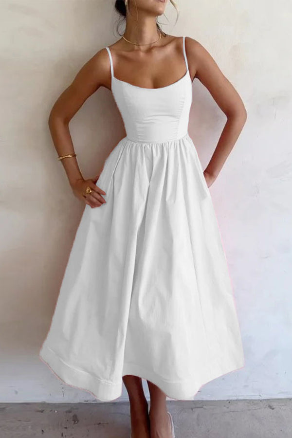 Yara - Strapless Jurken Met U-halslijn En Stevige Plooien