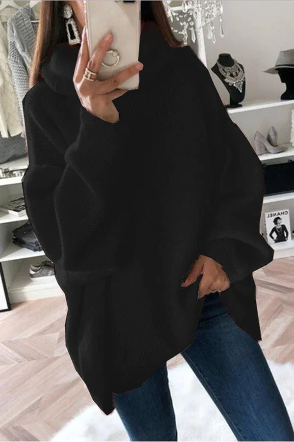 Jinte - Gezellige Lange Oversized Trui Met Grofgebreide Breisels