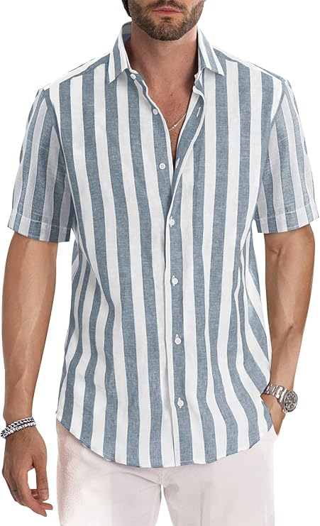 Quinn - Casual Overhemd Met Korte Mouwen Voor Heren, Zomer, Casual, Western, Normale Pasvorm