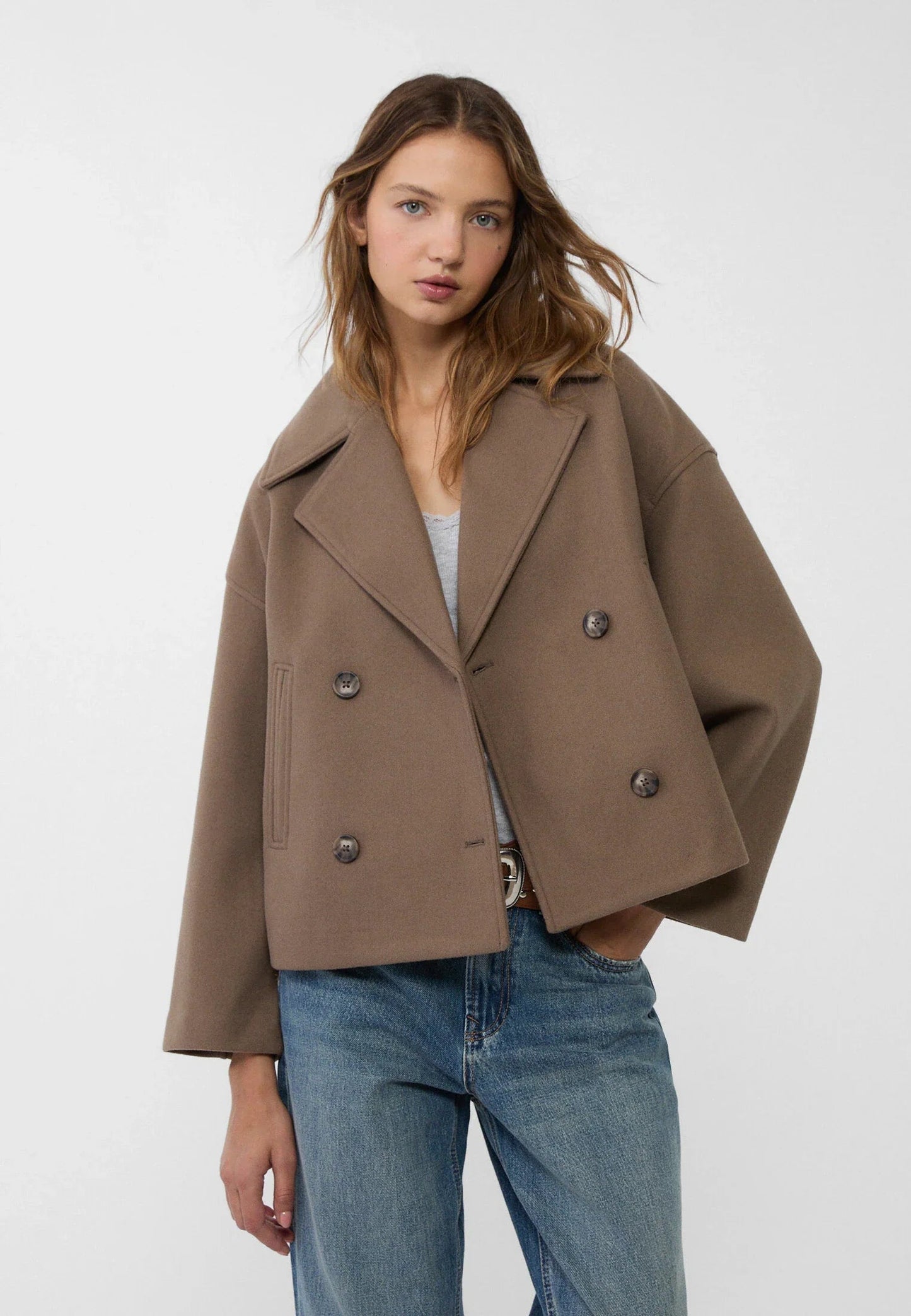 Lotte - Elegante Double-Breasted Jas Voor Herfstwandelingen