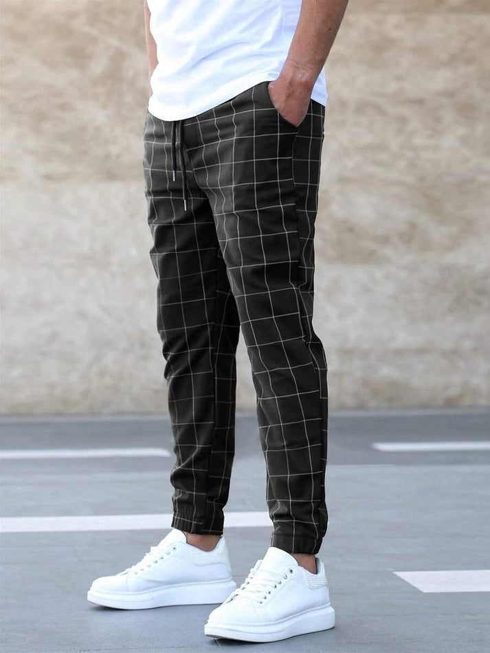 Leo - Nette Broek Met Rasterpatroon