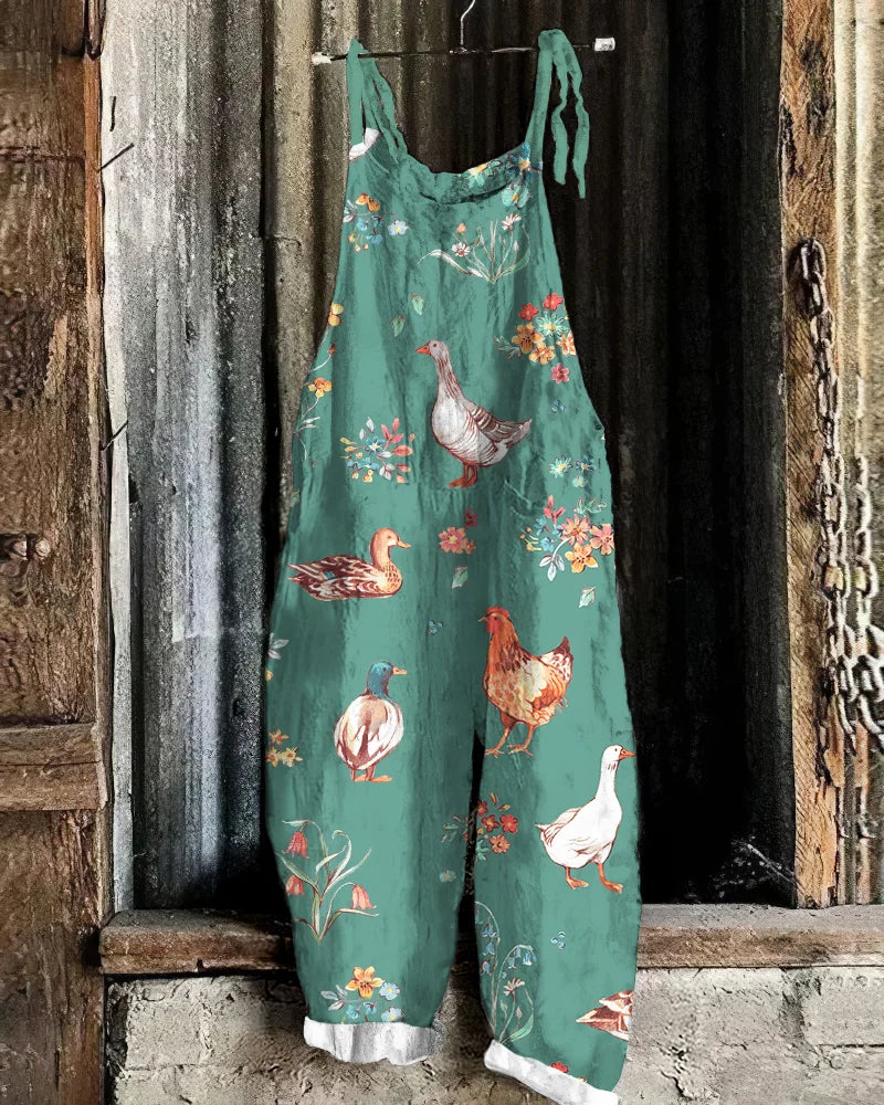 Lieke - Casual Jumpsuit Met Koeienprint