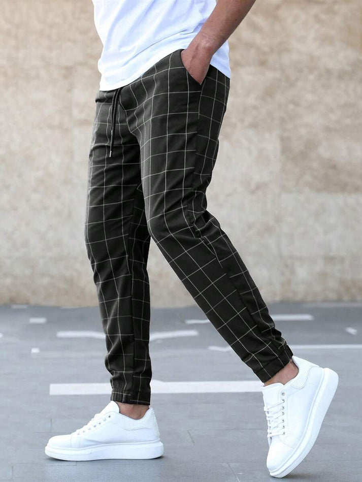 Leo - Nette Broek Met Rasterpatroon