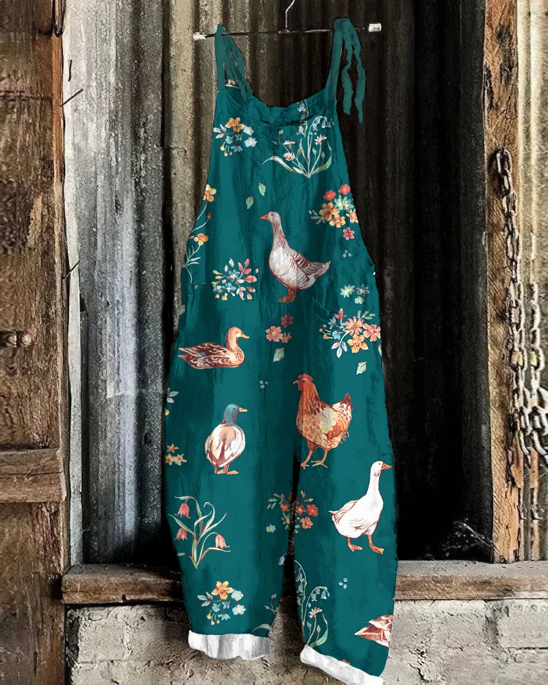 Lieke - Casual Jumpsuit Met Koeienprint