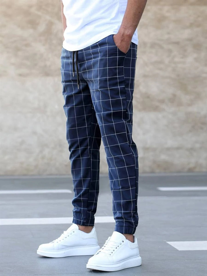 Leo - Nette Broek Met Rasterpatroon