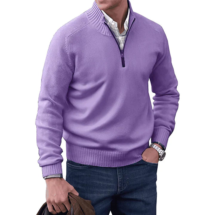 Sander - Benoit Elegant Cashmere Rits Trui voor mannen