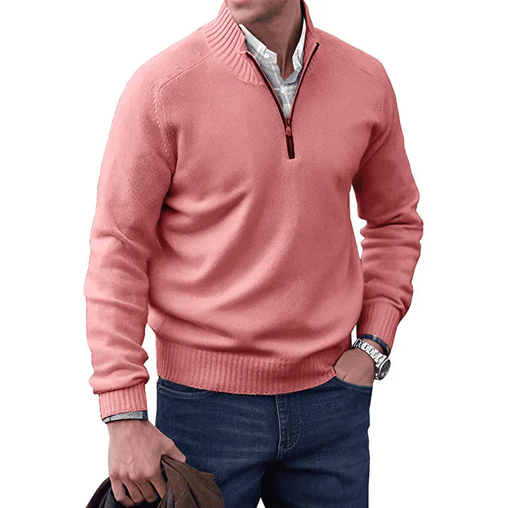 Sander - Benoit Elegant Cashmere Rits Trui voor mannen
