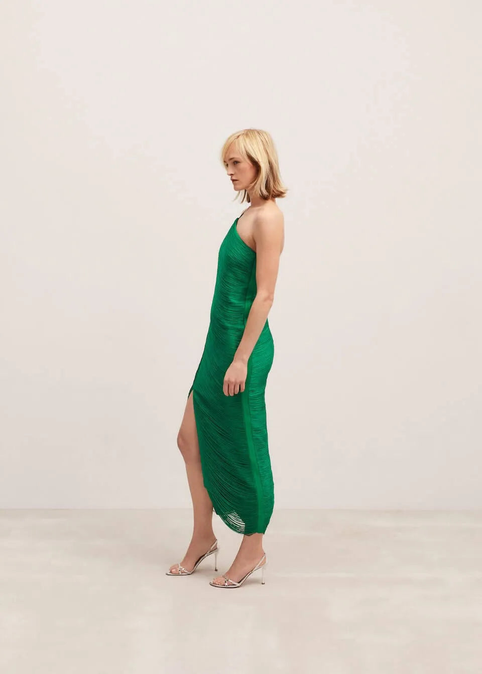 Fenna - Asymmetrische Jurk Met Franjes