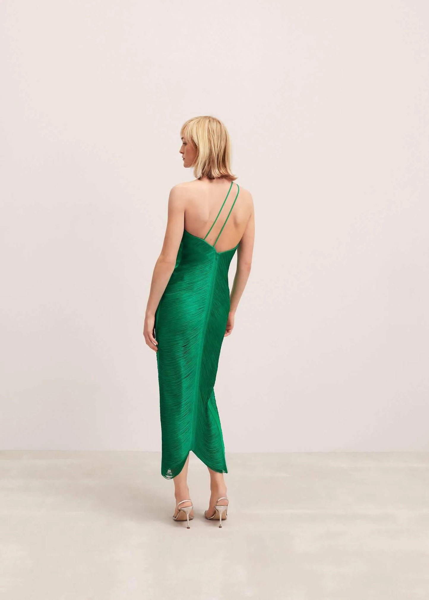Fenna - Asymmetrische Jurk Met Franjes