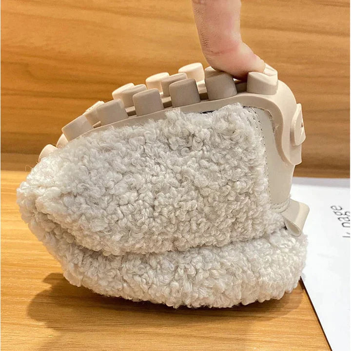 Rachel - Pluche Mocassins Met Slipvaste Zool
