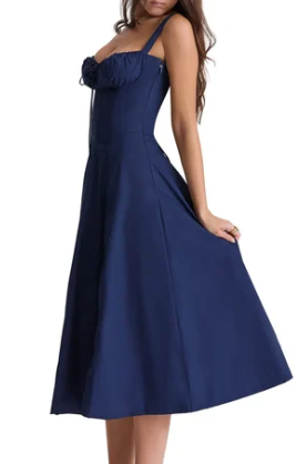 Quinty - Halfhoge Strapless Jurk met Bloemenprint