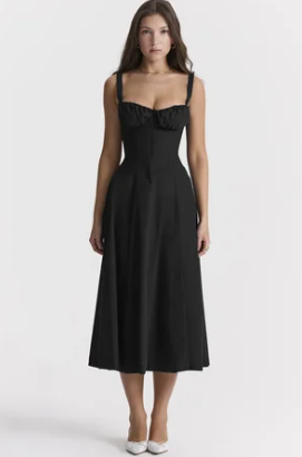 Quinty - Halfhoge Strapless Jurk met Bloemenprint