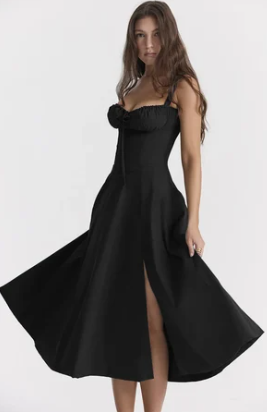 Quinty - Halfhoge Strapless Jurk met Bloemenprint