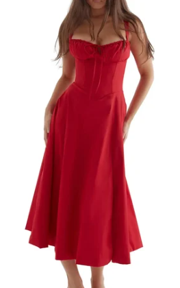 Quinty - Halfhoge Strapless Jurk met Bloemenprint