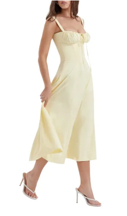 Quinty - Halfhoge Strapless Jurk met Bloemenprint