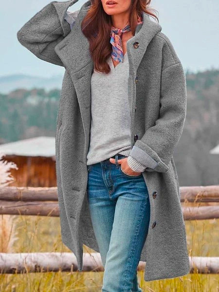 Riley - Herfst Winter Warme Windbreaker Effen Met Zakken Stijlvolle Jas