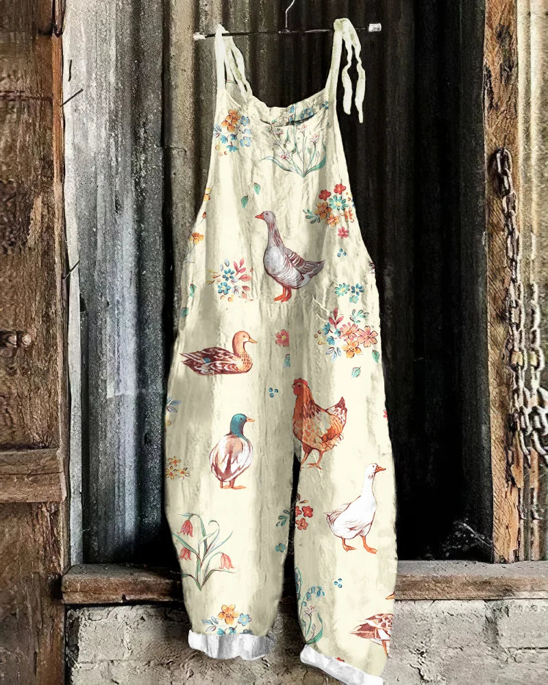 Lieke - Casual Jumpsuit Met Koeienprint