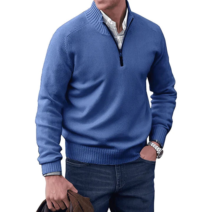 Sander - Benoit Elegant Cashmere Rits Trui voor mannen