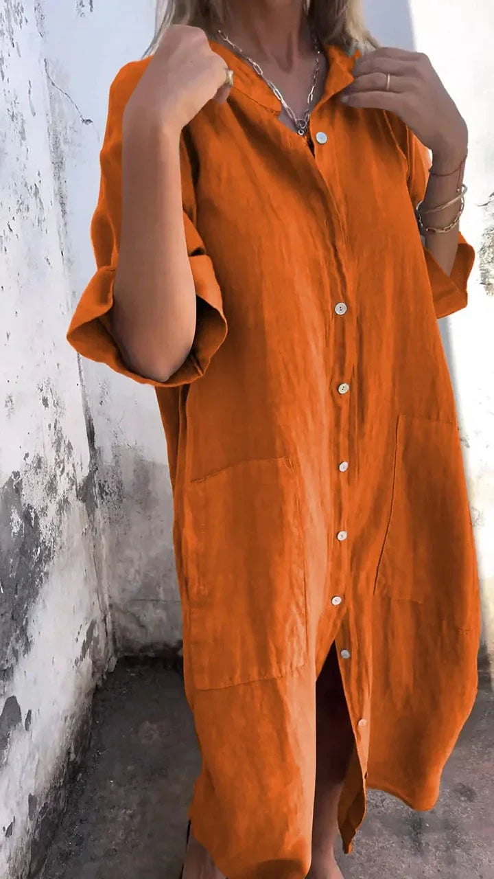 Isa - Lange Casual Overhemdjurk
