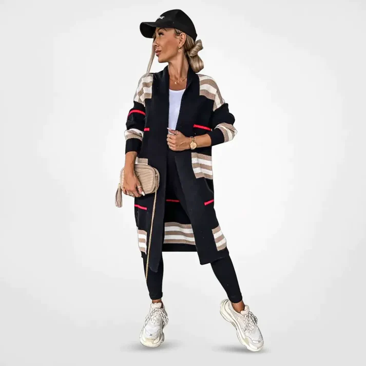 Eliza | Gestreepte Duster Vest