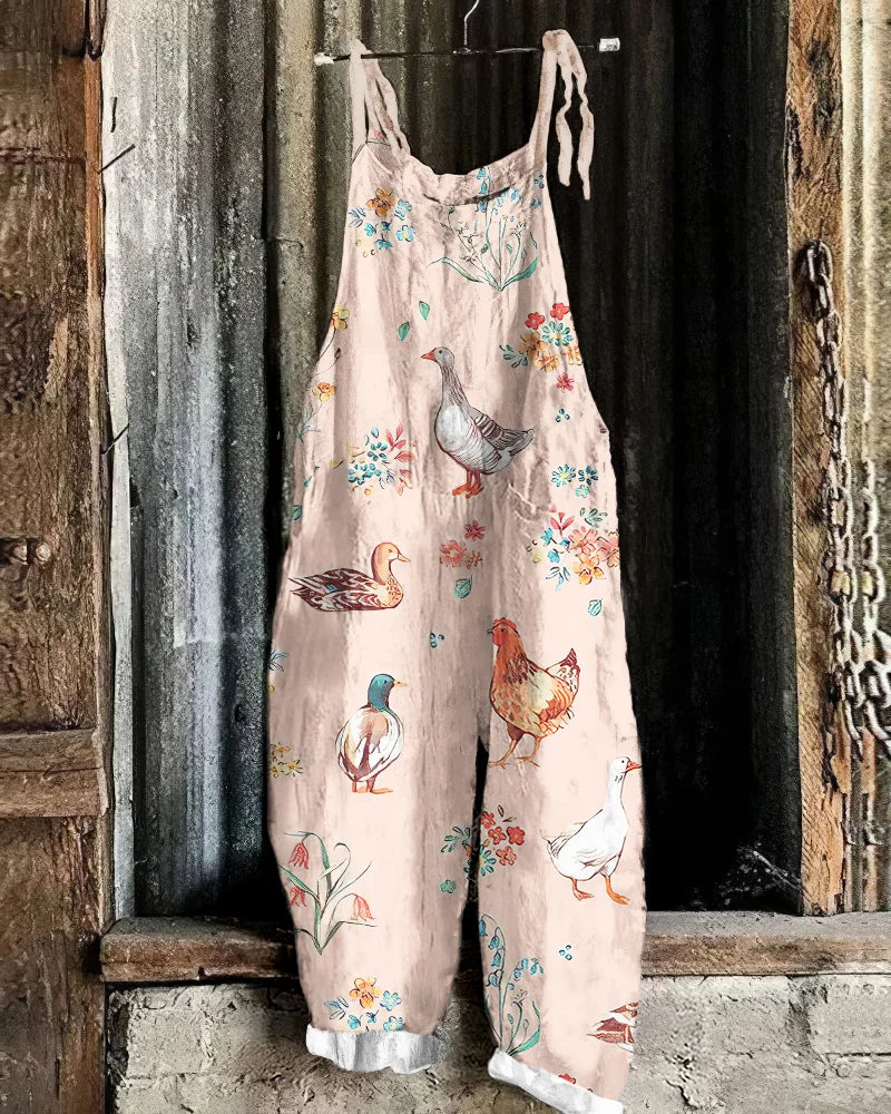 Lieke - Casual Jumpsuit Met Koeienprint