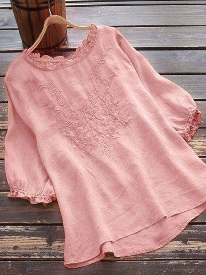 Anouk - Casual Damestop Met Borduursel