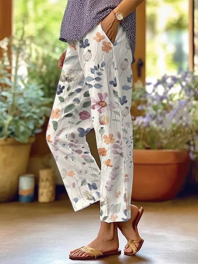 Amelie - Losse Casual Bloemetjesbroek