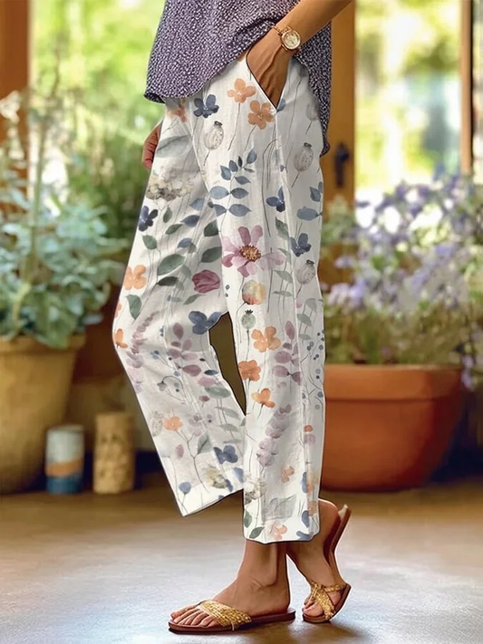 Amelie - Losse Casual Bloemetjesbroek