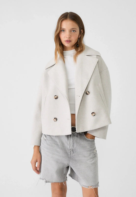 Lotte - Elegante Double-Breasted Jas Voor Herfstwandelingen