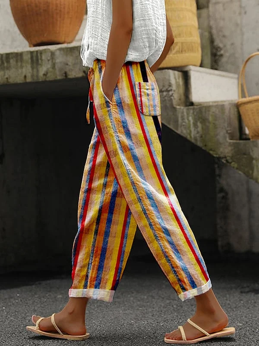Saar - Dames Casual Broek Met Print