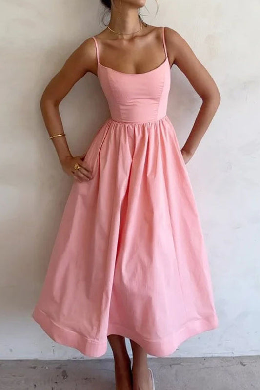 Yara - Strapless Jurken Met U-halslijn En Stevige Plooien