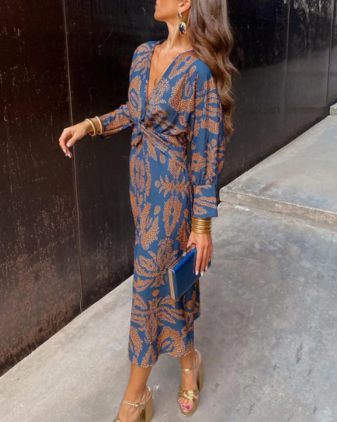 Sietske - Elegante jurk met lange mouwen