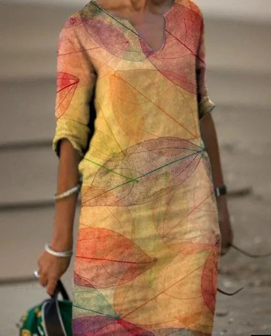 Geerke - Elegante Casual Jurk Met Persoonlijke Print