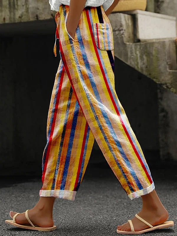 Saar - Dames Casual Broek Met Print