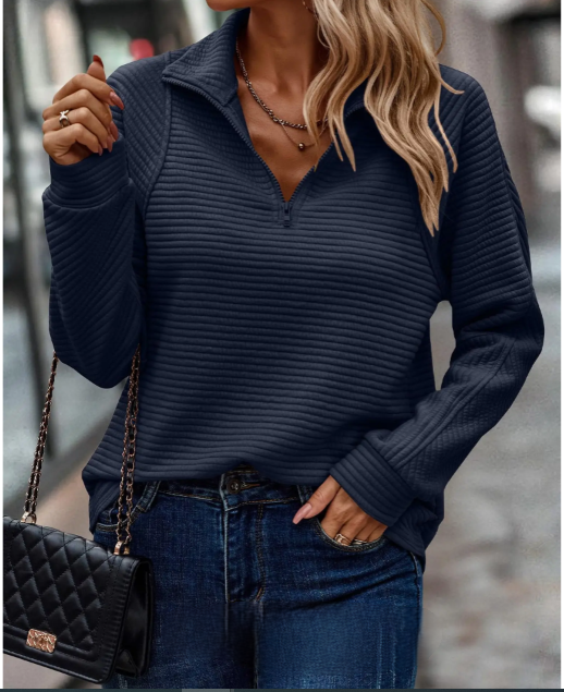 Lieke - Roze Effen Top Met V-Hals
