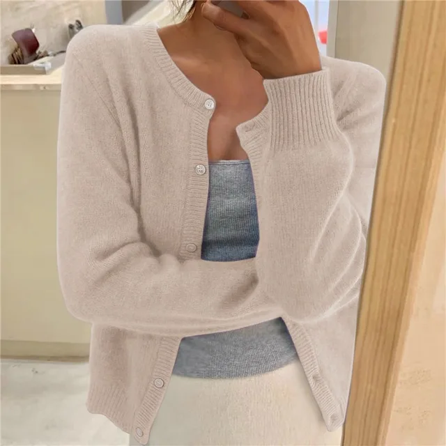 Kai - Effen kleur gebreid vest voor dames
