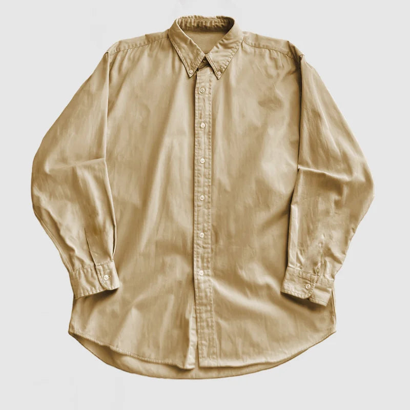 Hudson - Herenhemd met vintage gewassen lange mouwen