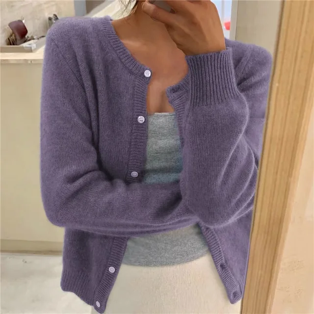 Kai - Effen kleur gebreid vest voor dames