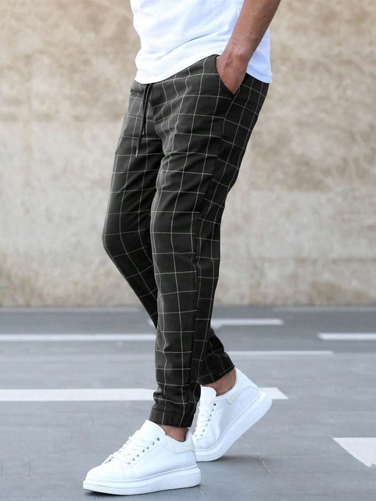Leo - Nette Broek Met Rasterpatroon