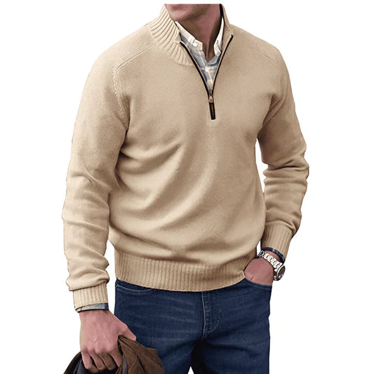 Sander - Benoit Elegant Cashmere Rits Trui voor mannen