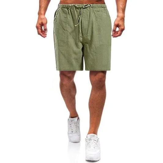 Braum - Heren Loose Casual Shorts Van Katoen En Linnen