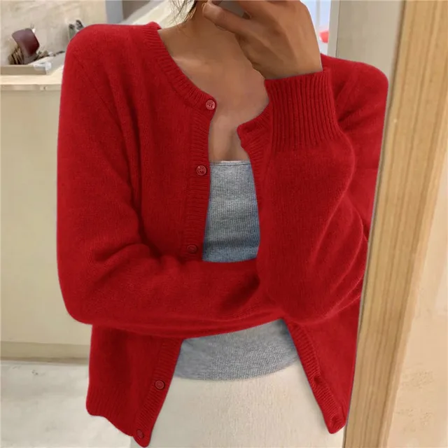 Kai - Effen kleur gebreid vest voor dames