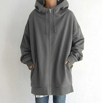Guusje - Dameshoodie Met Rits Voor Herfst/Winter
