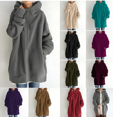 Guusje - Dameshoodie Met Rits Voor Herfst/Winter