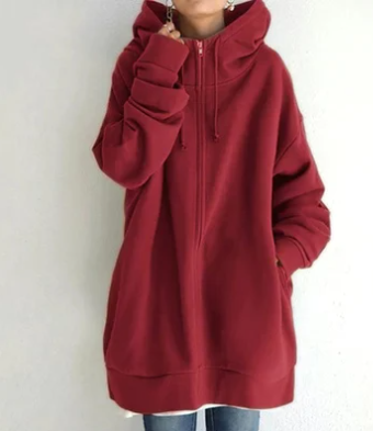 Guusje - Dameshoodie Met Rits Voor Herfst/Winter